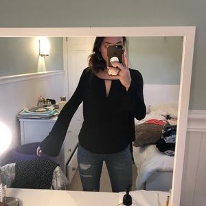 Black bell sleeved top!